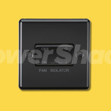 Knightsbridge 10AX Fan Isolator Switch - Matt Black