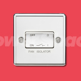 Knightsbridge 10AX Fan Isolator Switch - Polished Chrome