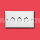 Knightsbridge 2-Way 10-200W (5-150W LED) Trailing Edge Dimmer - Polished Chrome