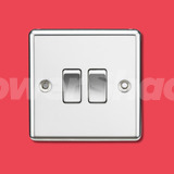Knightsbridge 10AX 2-Way Switch - Polished Chrome