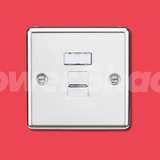 Knightsbridge RJ45 Network Outlet - Polished Chrome