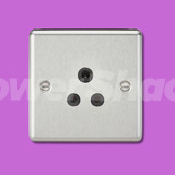 Knightsbridge 5A Unswitched Socket - Brushed Chrome Finish