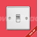 CL834Knightsbridge 20A 1G DP Switch - Polished Chrome