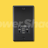 Knightsbridge 115-230V Dual Voltage Shaver Socket - Matt Black with Black Insert