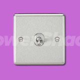 Knightsbridge 10AX 2-Way Toggle Switch - Brushed Chrome