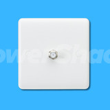 Curved Edge White SAT TV Outlet (non-isolated) 