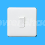 Curved Edge White 10AX 1G 1-Way Switch