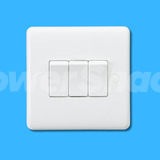 Curved Edge White 10AX 1G 2-Way Switch