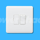 Curved Edge White 13A Switched Fused Spur Unit