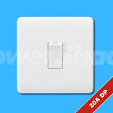 Curved Edge White 20A DP Switch