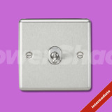 Knightsbridge 10AX 1G Intermediate Toggle Switch - Brushed Chrome