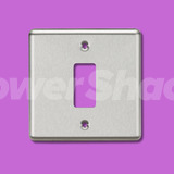 Knightsbridge Rounded Edge Brushed Chrome Grid Faceplate