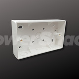 2 Gang PVC Pattress Back Box - Round Corners