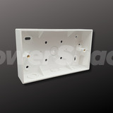 2 Gang PVC Pattress Back Box - Square Corners