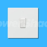 Square Edge White 10AX 1G 1-Way Switch