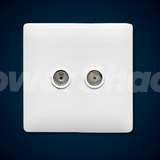 Verso 2 Gang Coaxial Socket